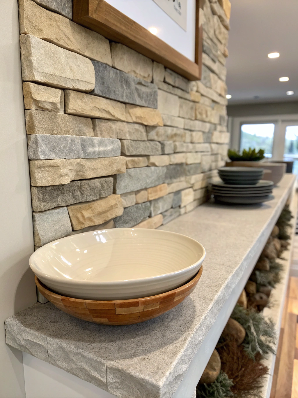 Stone Accent Wall Styling